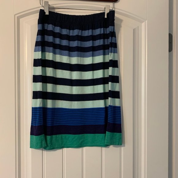 LOFT skirt in blue stripes - Picture 1 of 4